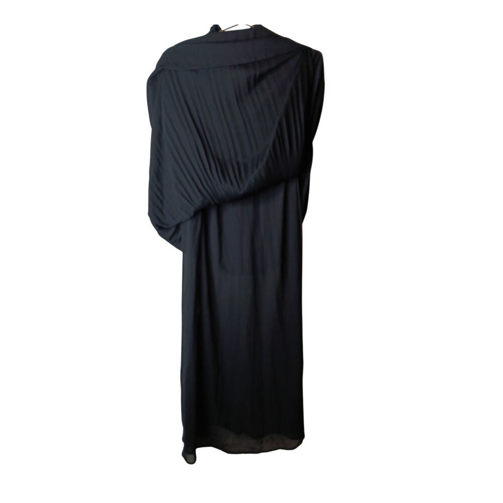New with Tags Chico’s Black Label Pleated High Neck Dress Size 12 Black Modest - Picture 11 of 15
